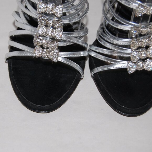 EU37.5/US7.5❤️ BALMAIN ZANOTTI LEATHER High Heel GLADIATOR SANDALS BOOTS ITALY - Picture 2 of 11